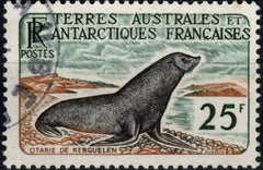 Serie timbre TAAF 1960 U - Otaria din Kerguelen, 25 de franci (SKU Cod 36011)