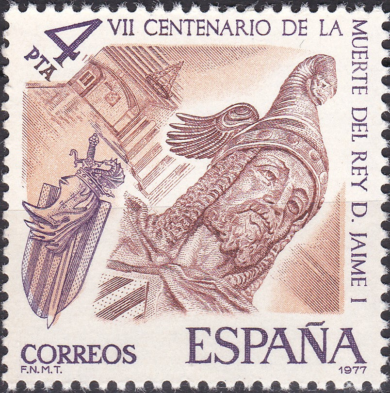 Timbre Spania MNH 1977 Istorie