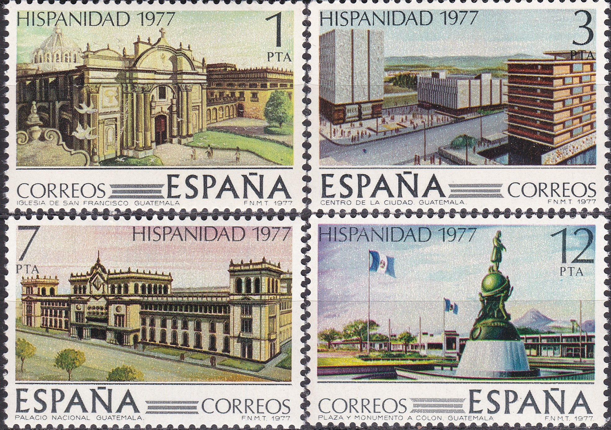 Timbre Spania MNH 1977 Cladiri