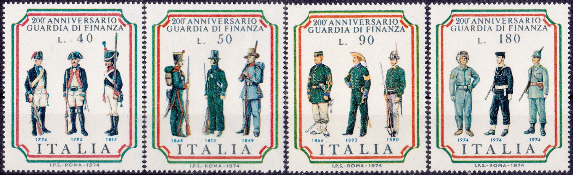 Timbru Italia 1974 Costume tradiționale