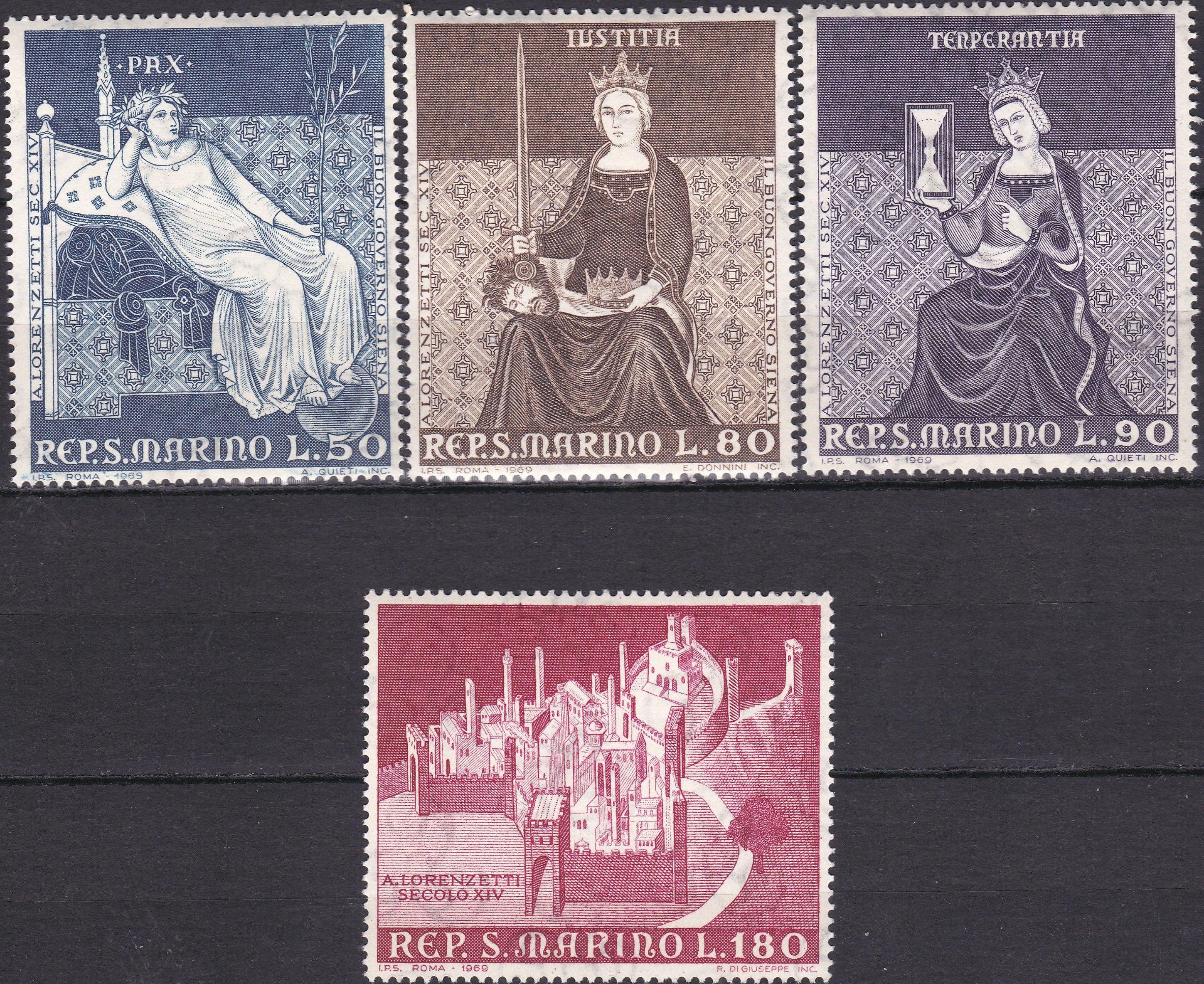 Timbre San Marino MNH 1969 Istorie