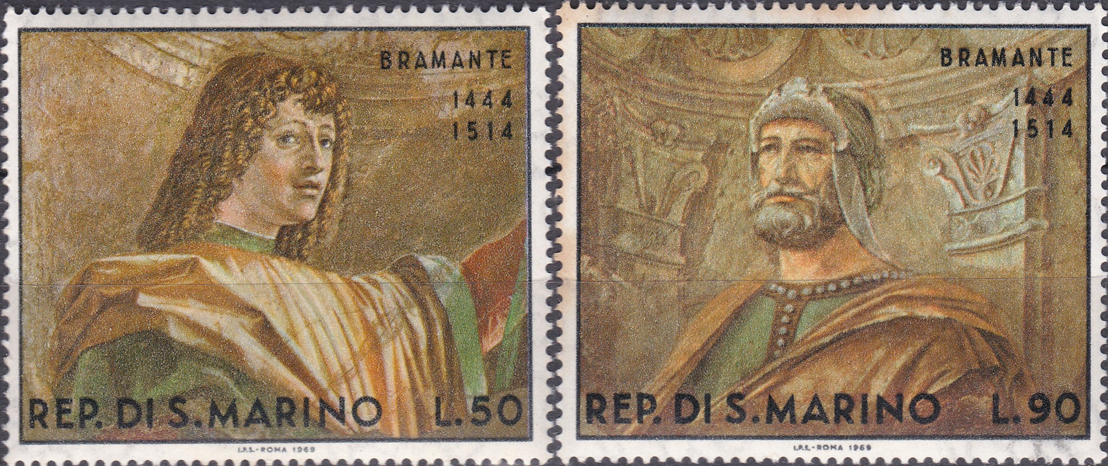 Timbre San Marino MNH 1969 Personalități