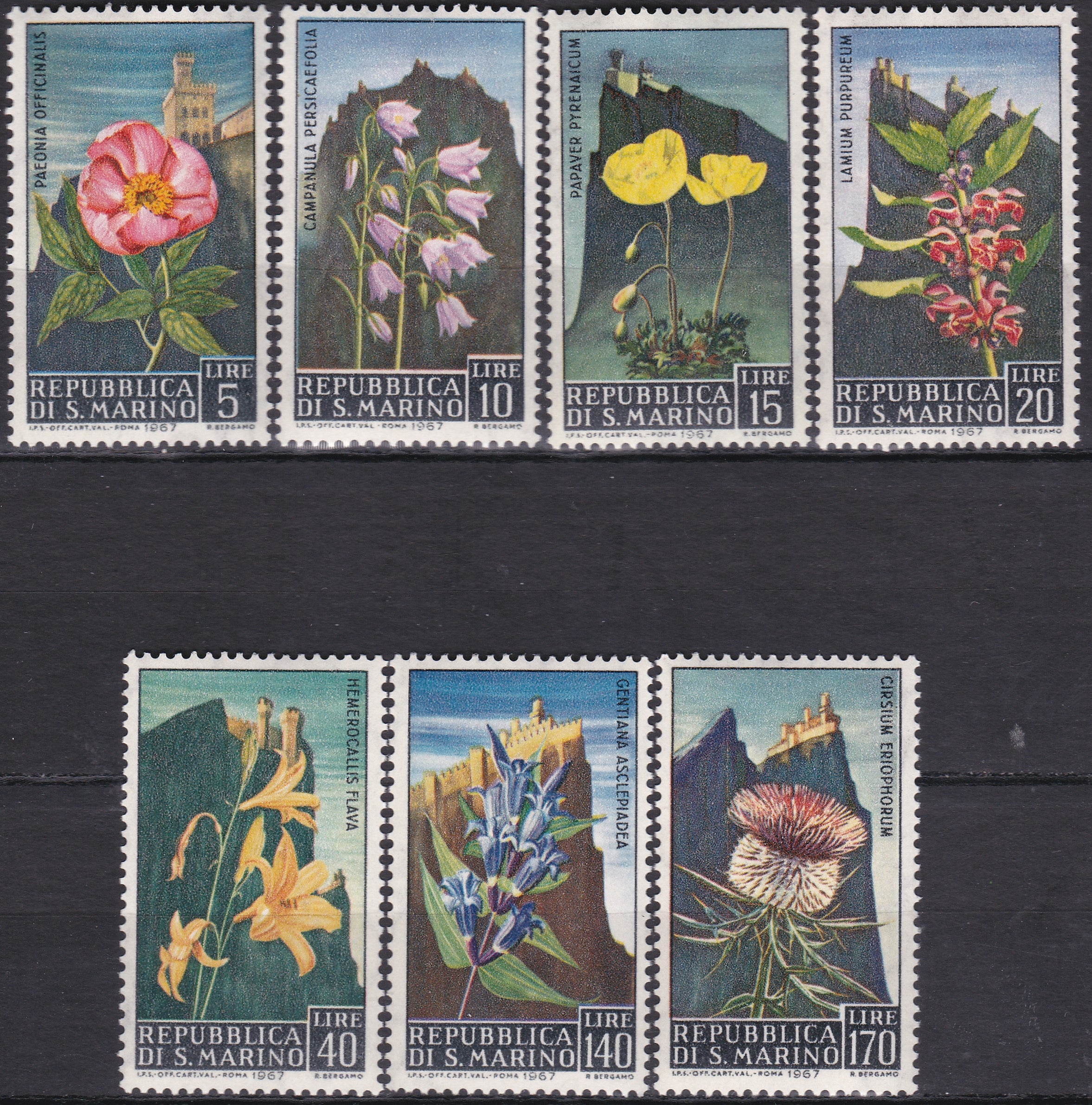 Timbre San Marino MNH 1967 Floră