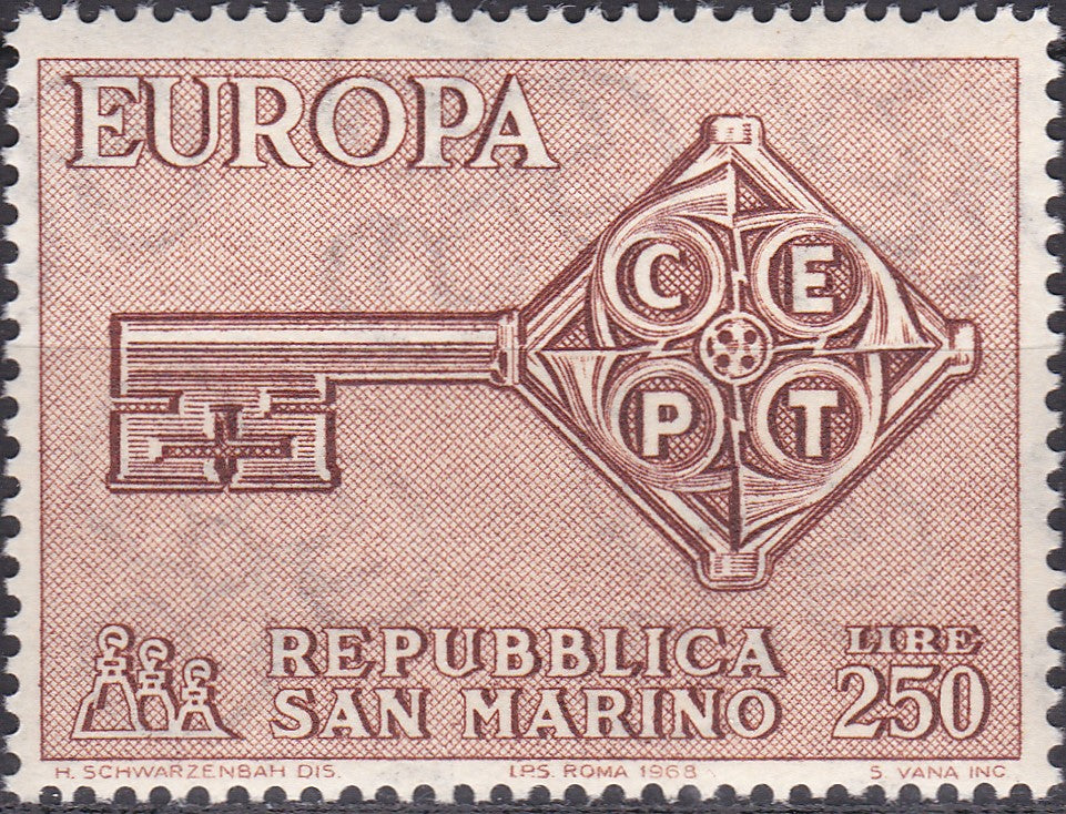 Timbre San Marino MNH 1968 Europa CEPT
