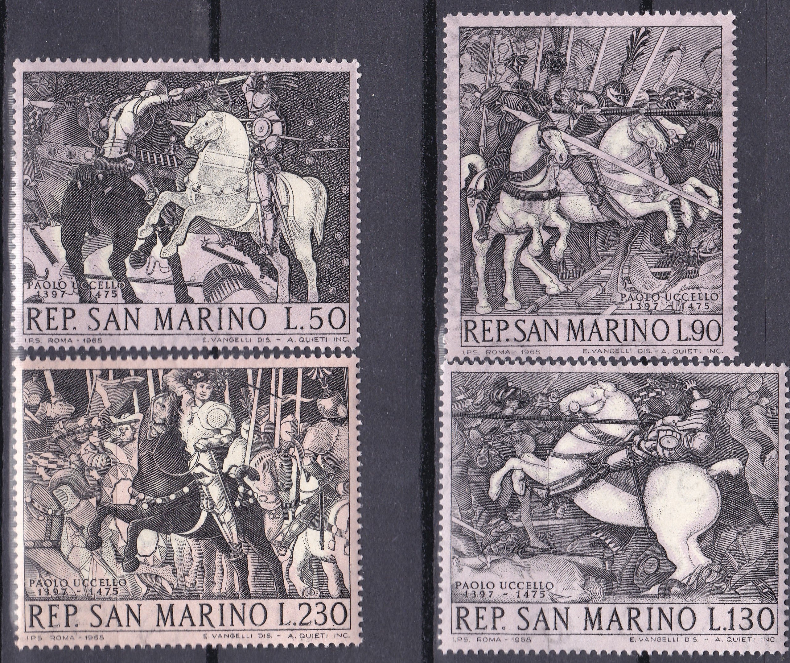 Timbre San Marino MNH 1968 Istorie