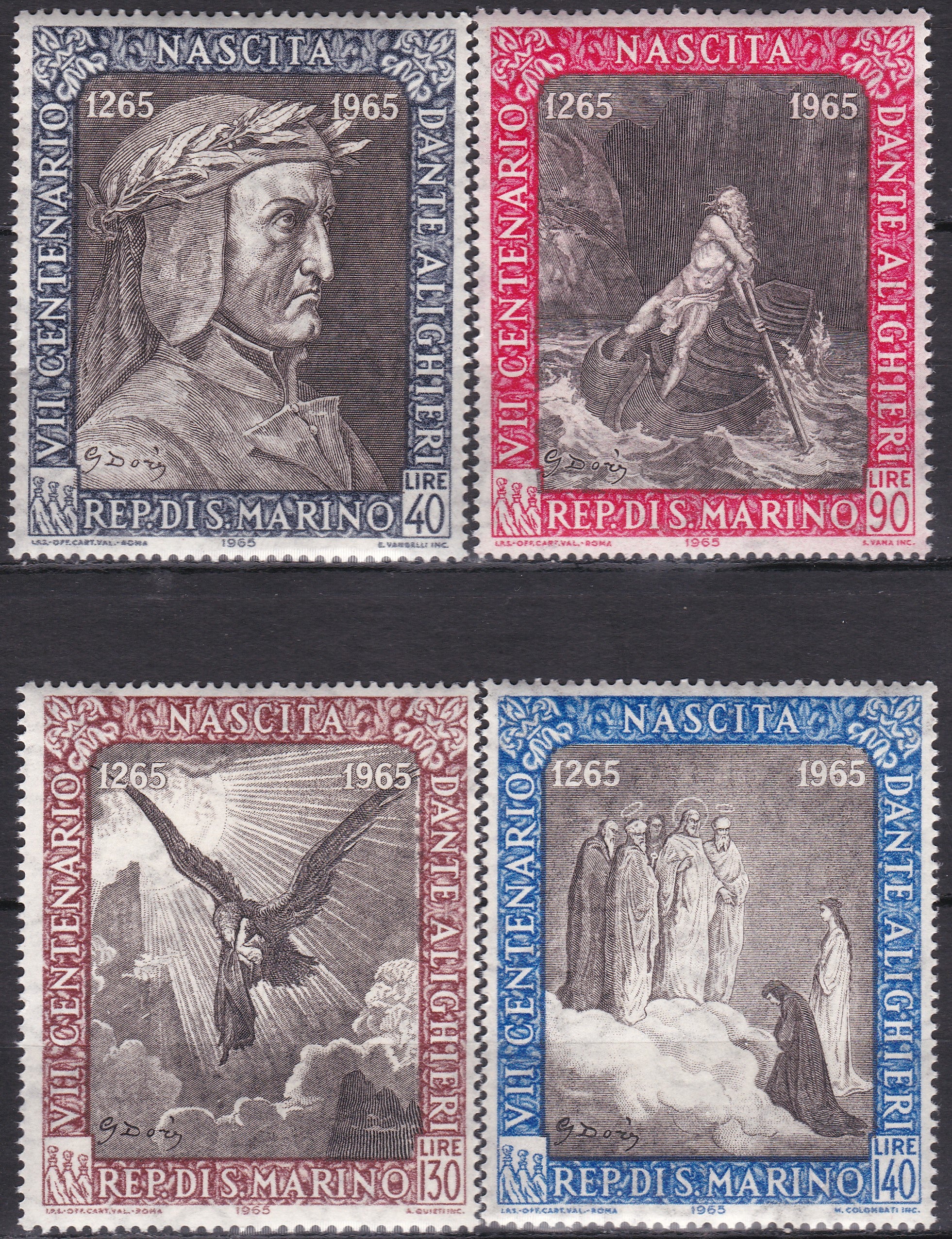 Timbre San Marino MNH 1965 Istorie
