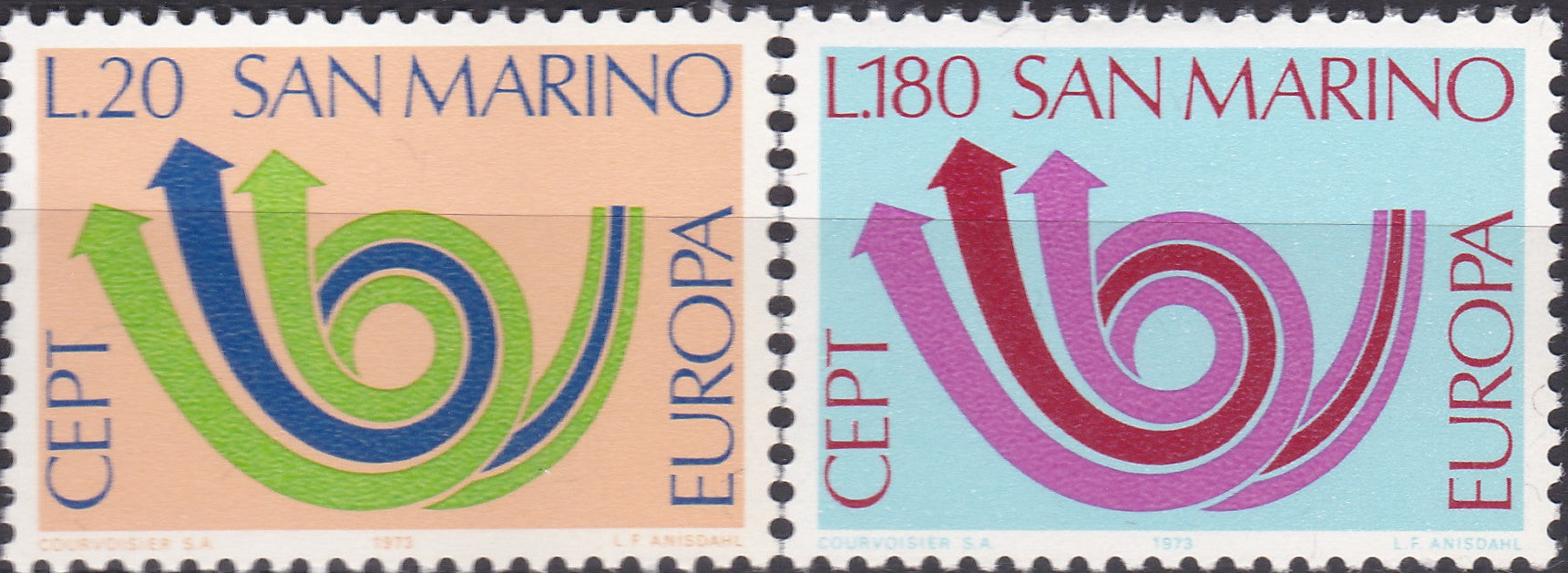 Timbre San Marino MNH 1973 Europa CEPT