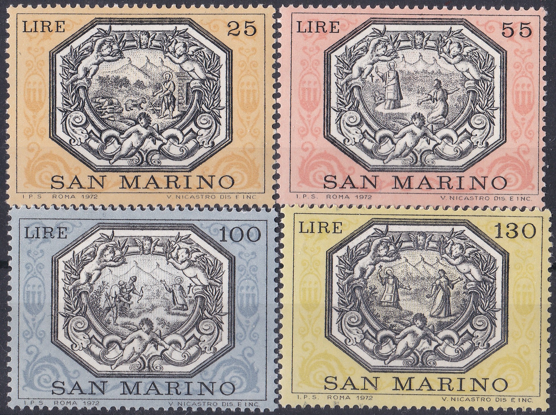 Timbre San Marino MNH 1972 Istorie