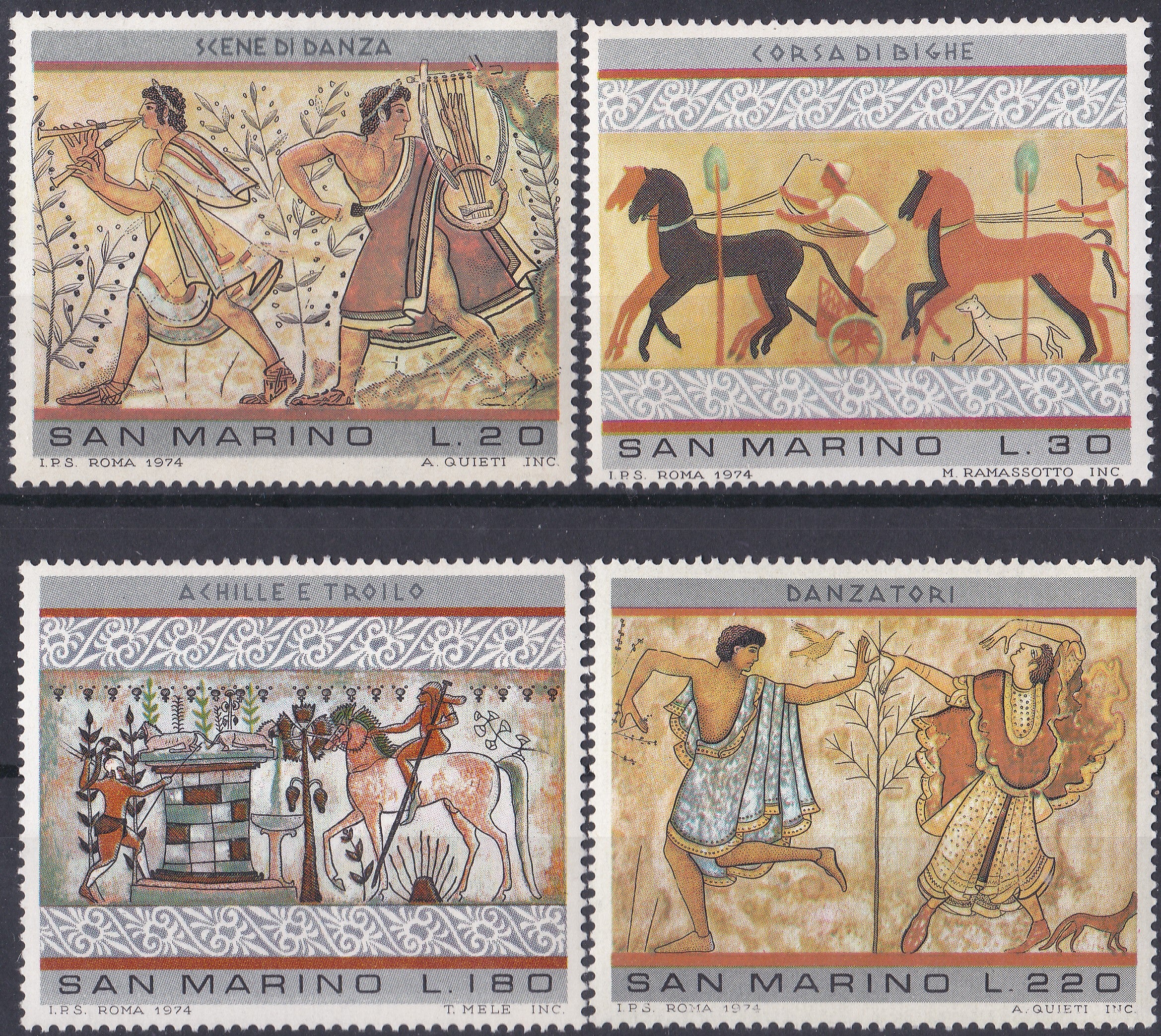 Timbre San Marino MNH 1975 Istorie