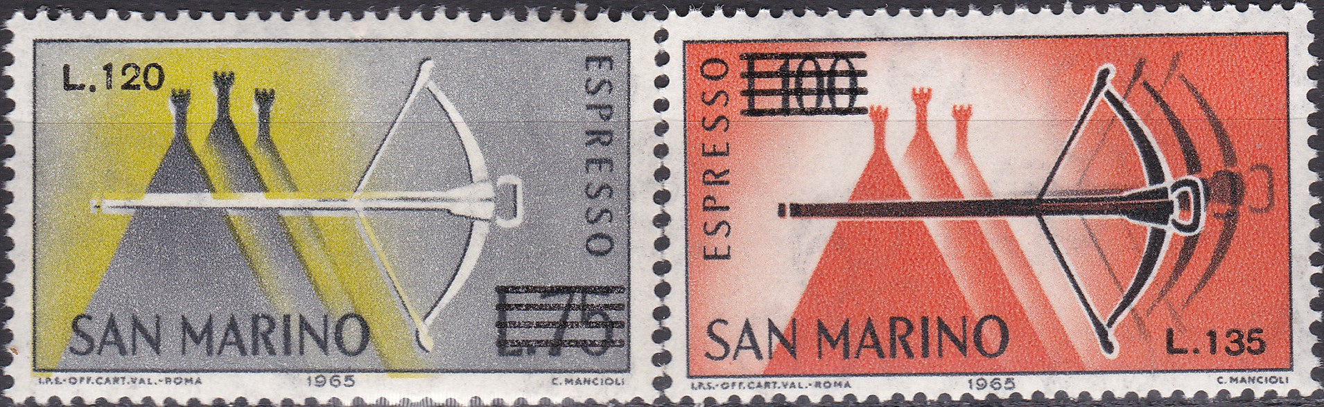 Timbre San Marino MNH 1965 Istorie