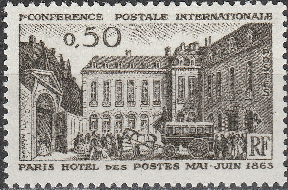 Timbru Franța 1963 MNH - Prima Conferință Poștală Internațională – Paris 1863 (SKU R1CLS8FRA10)