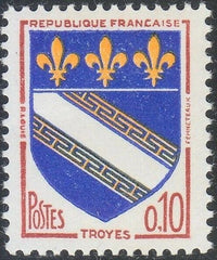 Timbru Franța 1963 MNH - Armoiries de Troyes (SKU R1CLS8FRA1)