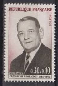 Timbru Franța 1964 MNH - Președintele René Coty (SKU R1CLS8FRA27)