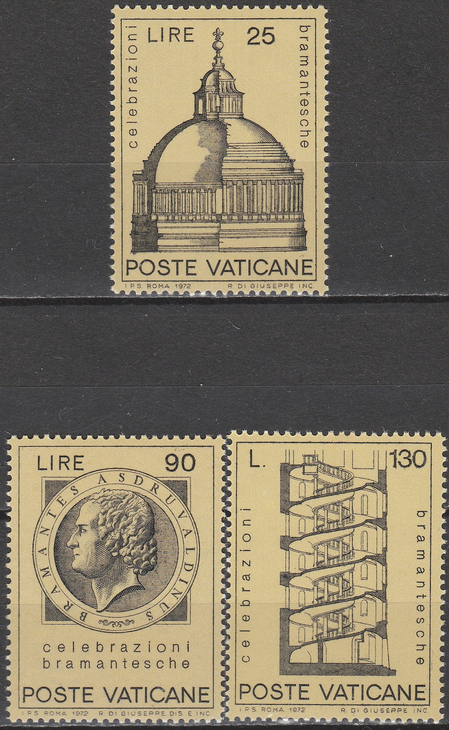 Timbre Vatican MNH 1972 Istorie
