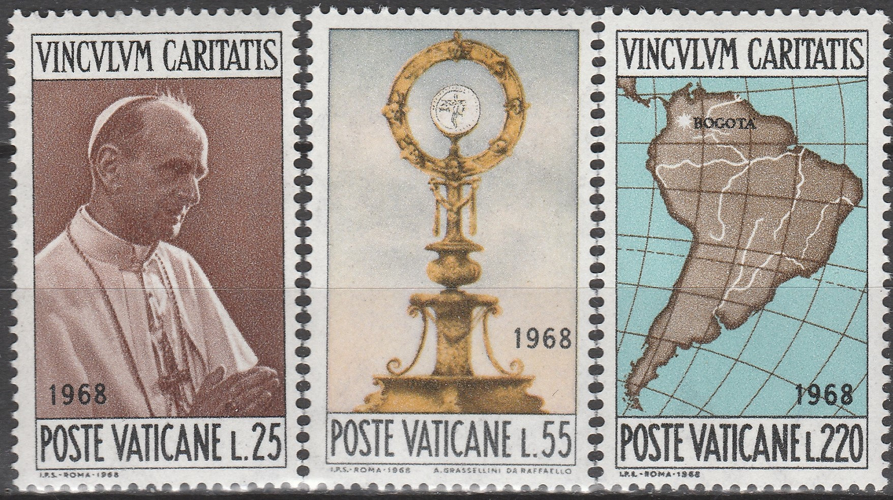 Timbre Vatican MNH 1968 Religie