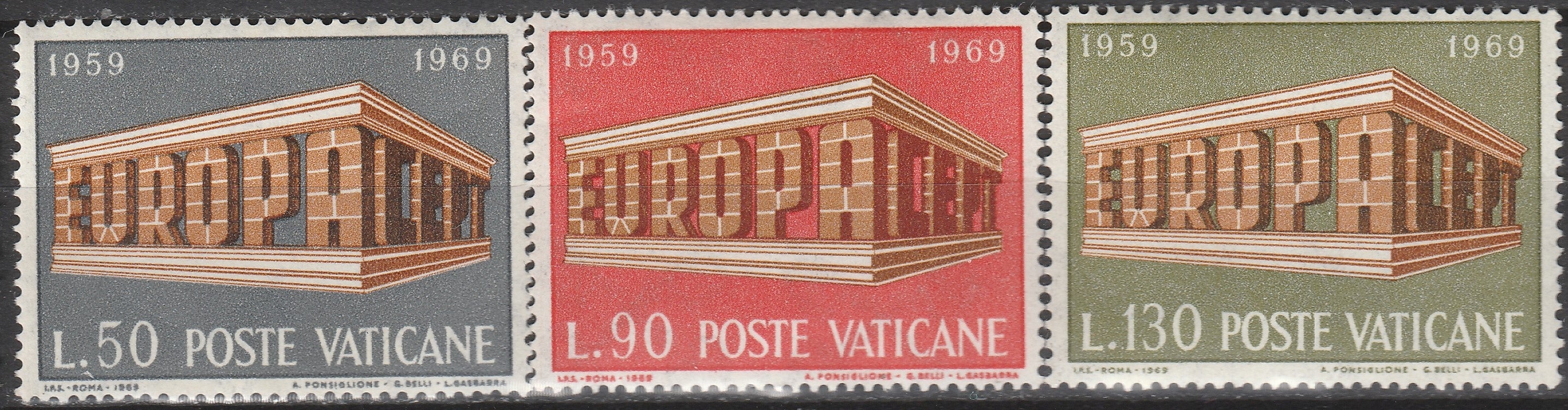 Timbre Vatican MNH 1969 Europa