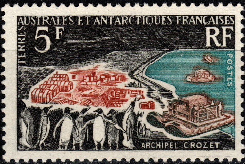 Serie timbre TAAF 1963 MNH - Arhipelagul Crozet, 5 franci (SKU Cod 36074)