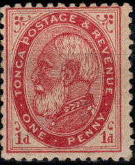 Serie timbre Tonga 1886 MH - Regele George Tupou I, 1 penny (SKU Cod 36250)