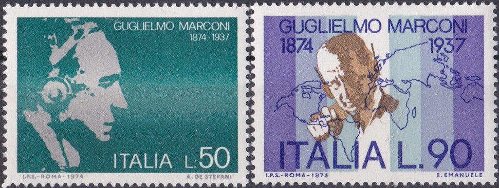 Timbru Italia 1974 Marconi