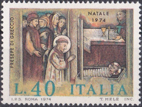 Timbru Italia 1974 Crăciun și religie