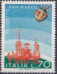 Timbru Italia 1975 Știință și spațiu