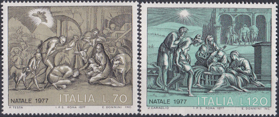 Timbru Italia 1977 Crăciun și religie