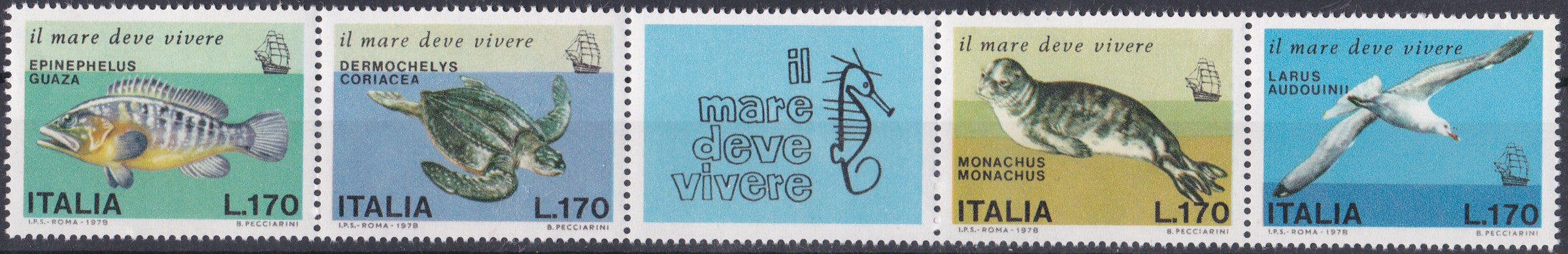 Timbru Italia 1978 Faună și natură