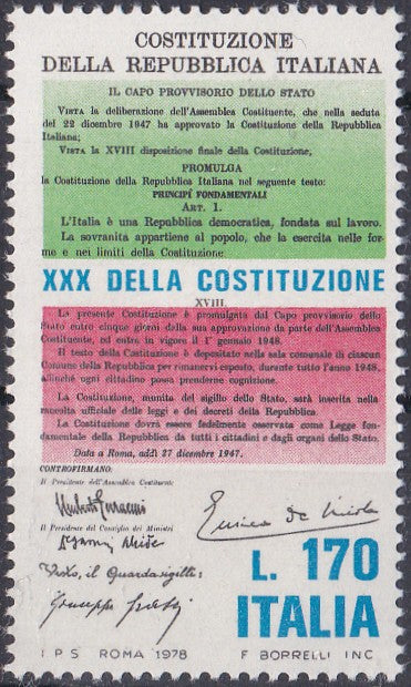 Timbru Italia 1978 Istorie