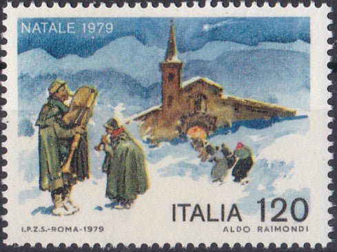 Timbru Italia 1979 Crăciun și religie
