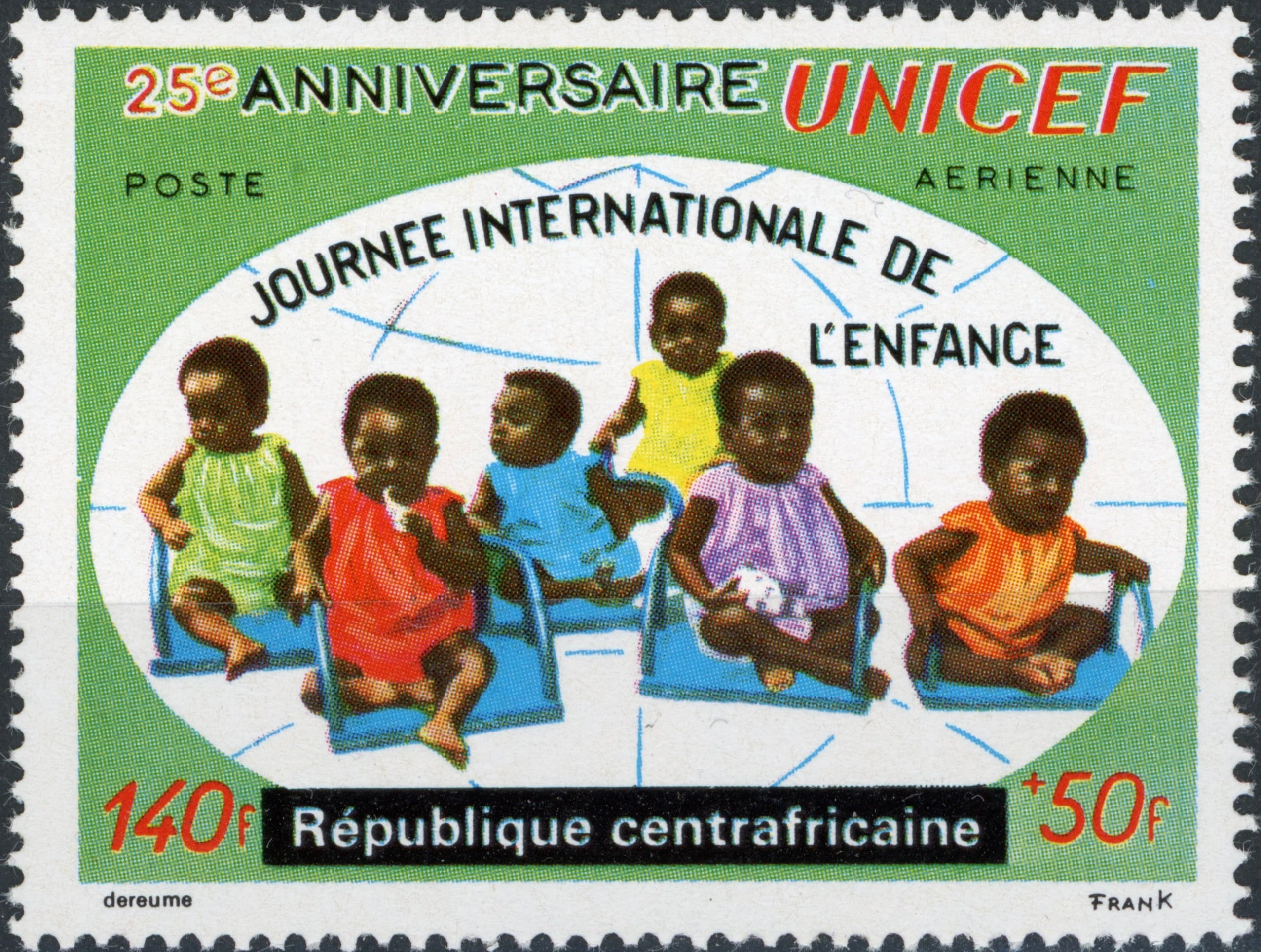 Timbru Republica Centrafricana 1971 MNH - Copii