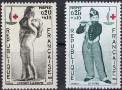 Serie timbre Franța 1963 MNH - Crucea Roșie 1963 – David d'Angers și Manet (SKU R1CLS8FRA19)