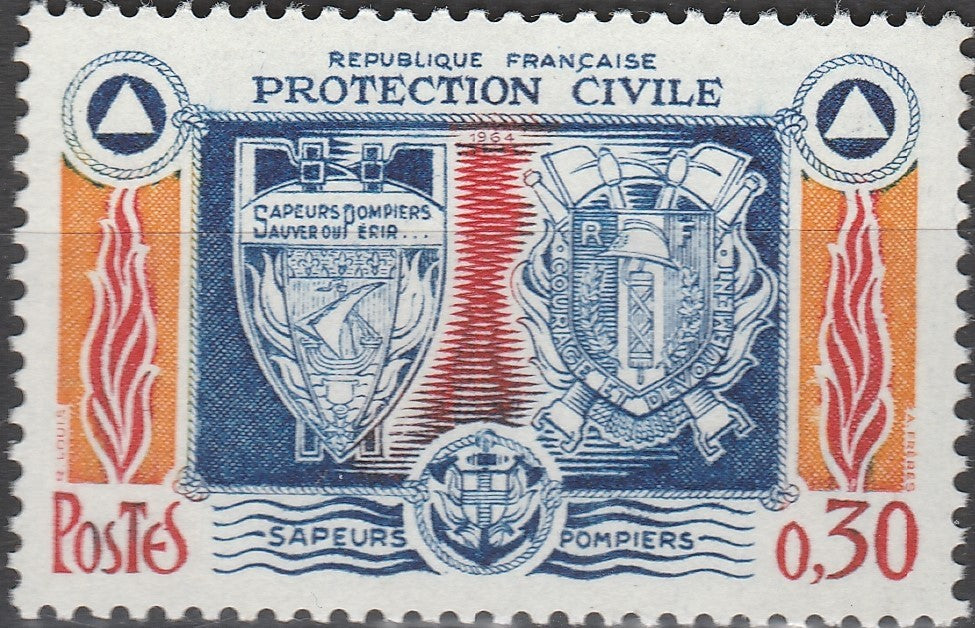 Timbru Franța 1964 MNH - Protecția Civilă – Pompieri (SKU R1CLS8FRA23)