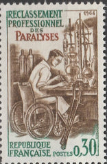 Timbru Franța 1964 MNH - Reclasarea Profesională a Persoanelor Paralizate (SKU R1CLS8FRA24)