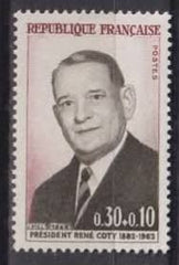 Timbru Franța 1964 MNH - Președintele René Coty (SKU R1CLS8FRA27)