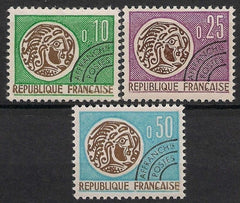 Serie timbre Franța 1964 MNH - Monedă gaulois – timbre preoblitérate (SKU R1CLS8FRA34)