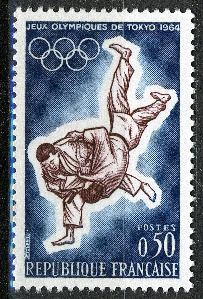 Timbru Franța 1964 MNH - Jocurile Olimpice de la Tokyo - Judo (SKU R1CLS8FRA41)