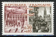 Timbru Franța 1964 MNH - 20e anniversaire - Libération de Paris et Strasbourg (SKU R1CLS8FRA43)