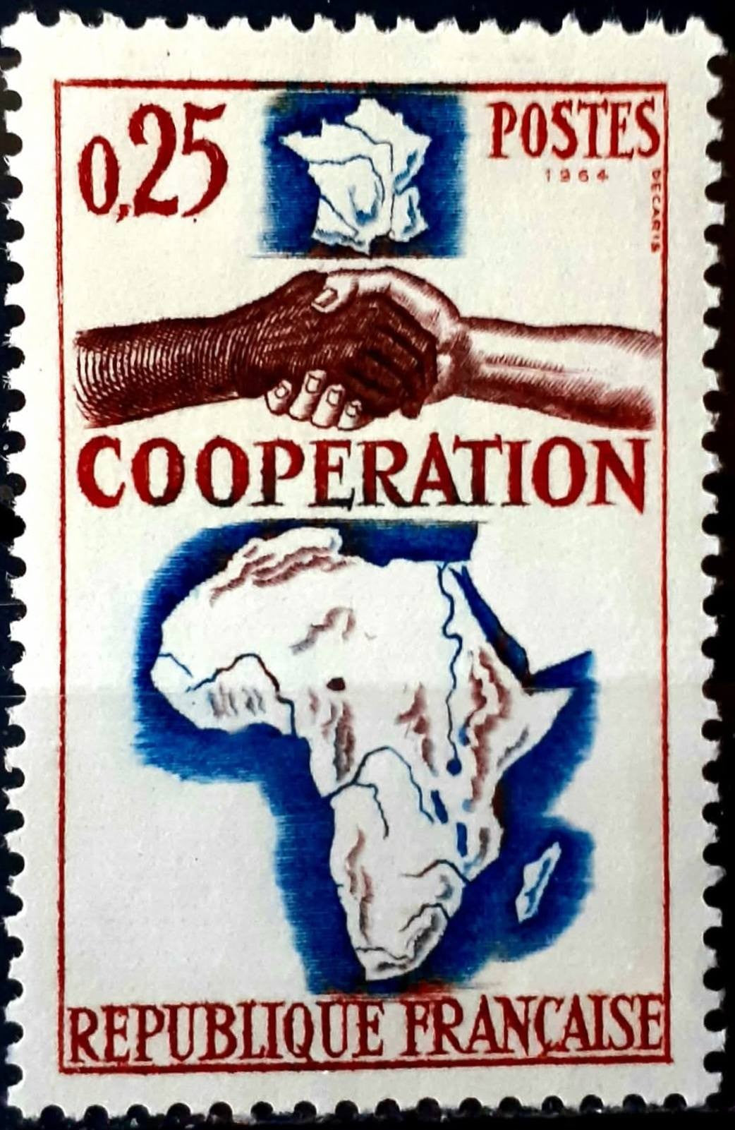 Timbru Franța 1964 MNH - Coopération - Franța și Africa (SKU R1CLS8FRA47)