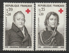 Serie timbre Franța 1964 MNH - Crucea Roșie - Corvisart și Larrey (SKU R1CLS8FRA48)
