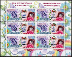 Timbru România Ziua Internațională a Nonviolenței – 2009 MNH (ROM10)