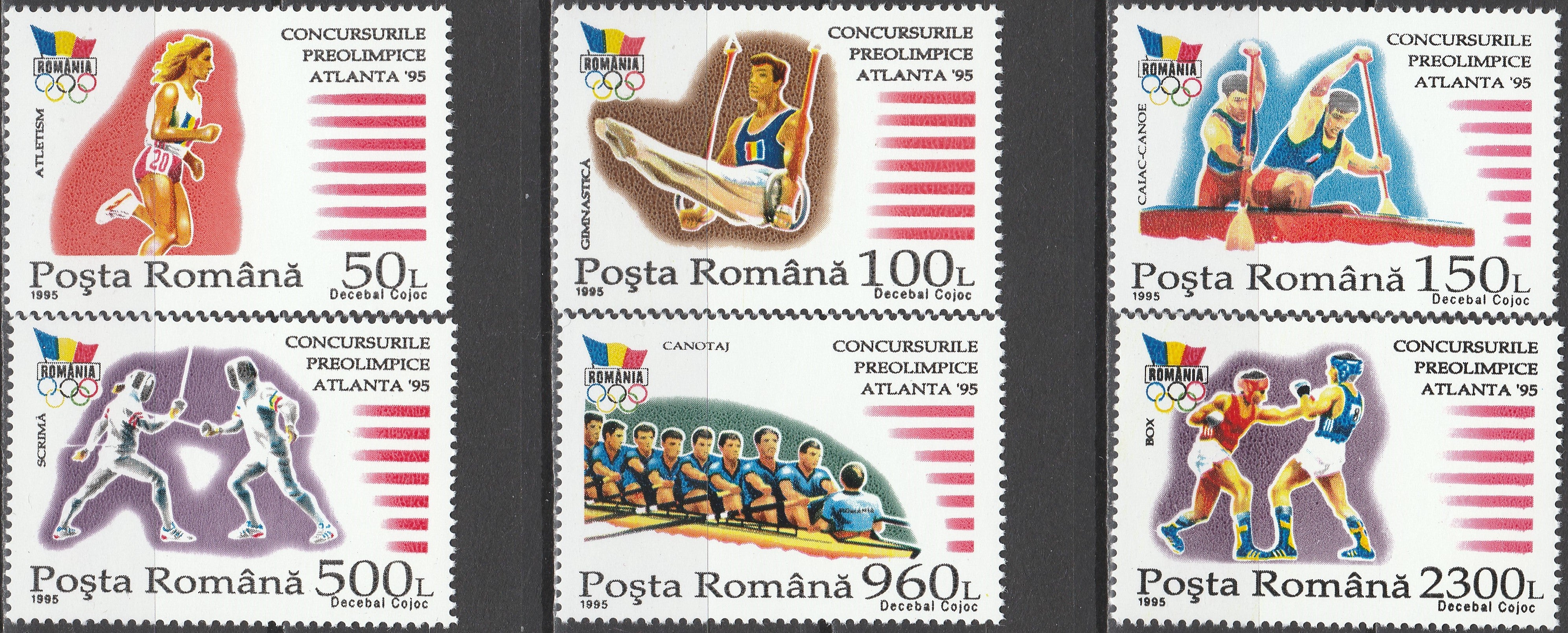 Timbru România Concursurile preolimpice Atlanta '95 – 1995 MNH (ROM11)