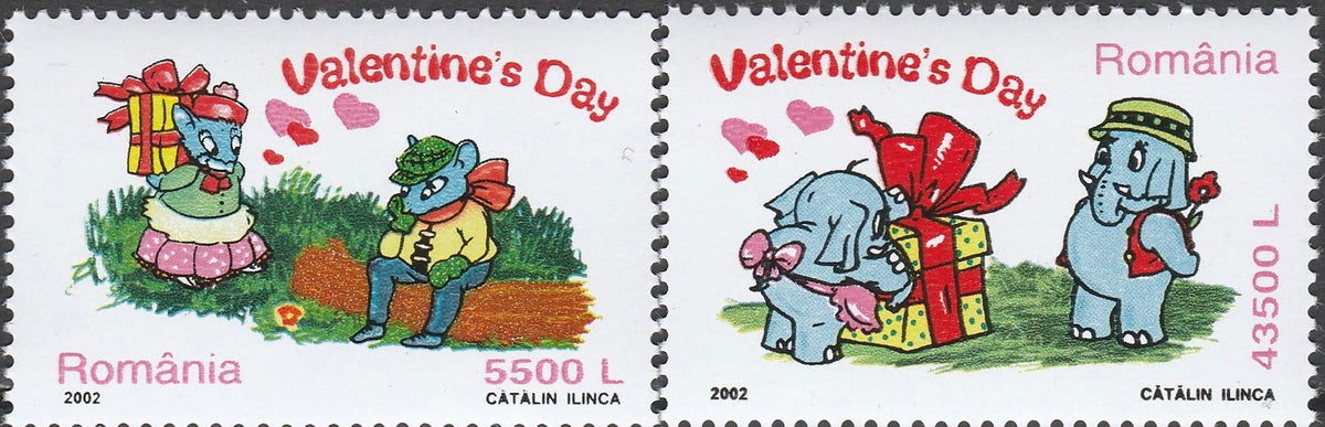 Timbru România Valentine's Day – 2002 MNH (ROM14)