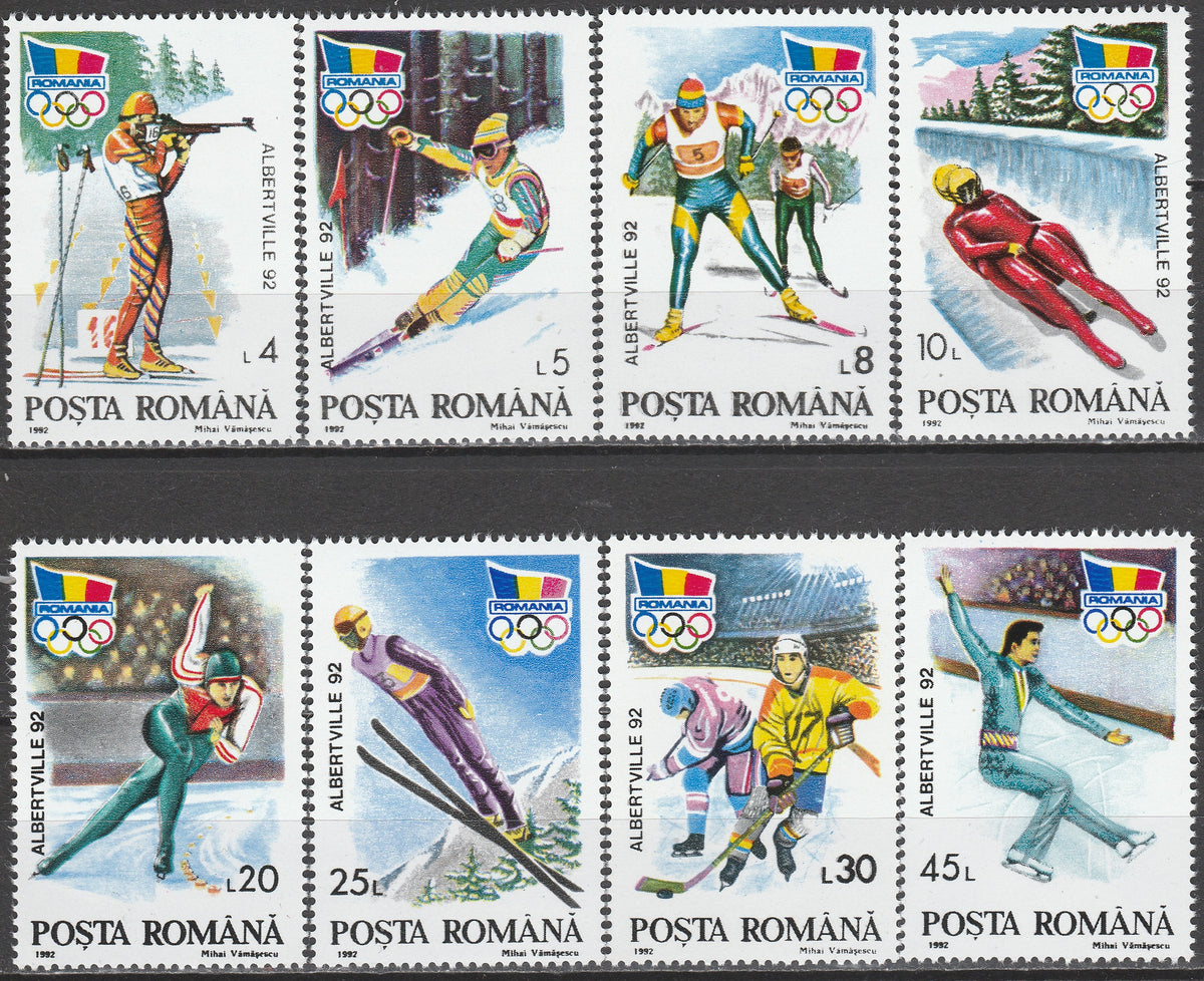 Timbru România Albertville '92, Jocurile Olimpice de iarnă – 1992 MNH (ROM17)