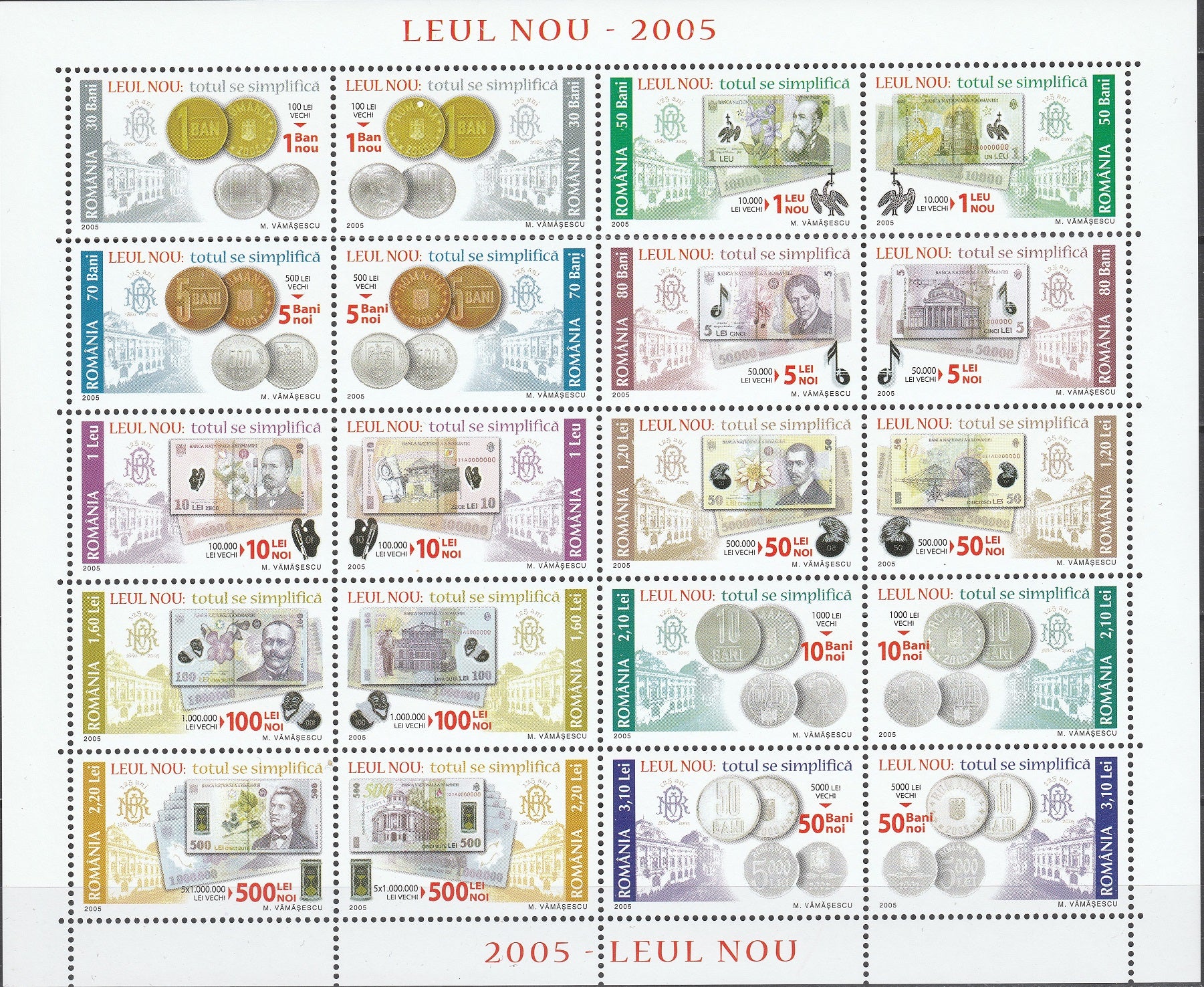 Timbru România Leul nou: totul se simplifică – 2005 MNH (ROM2)