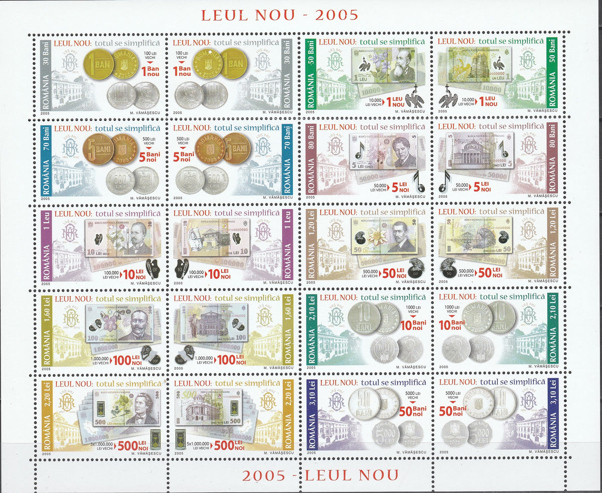 Timbru România Leul nou: totul se simplifică – 2005 MNH (ROM2)