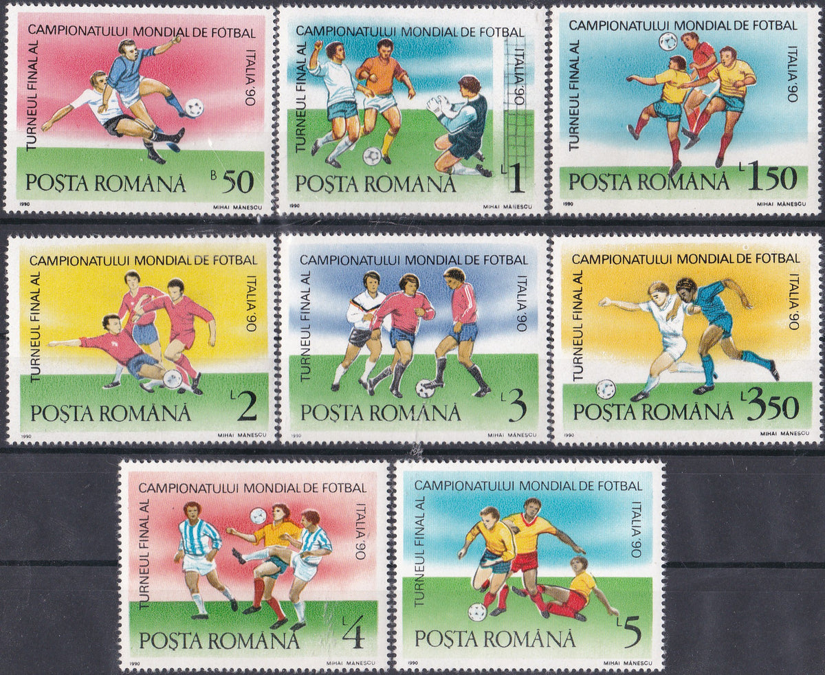Timbru România Campionatul Mondial de Fotbal Italia '90 – 1990 MNH (ROM5)